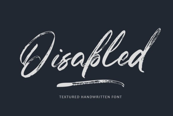 Disabled Font: A Handwritten Touch for Web Design