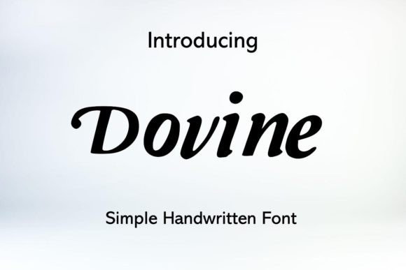 Dovine: A Handwritten Font for Elegant Design