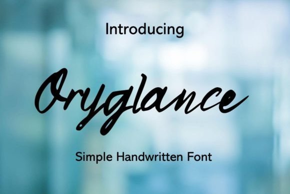 Oryglance: A Handwritten Font for Web Design