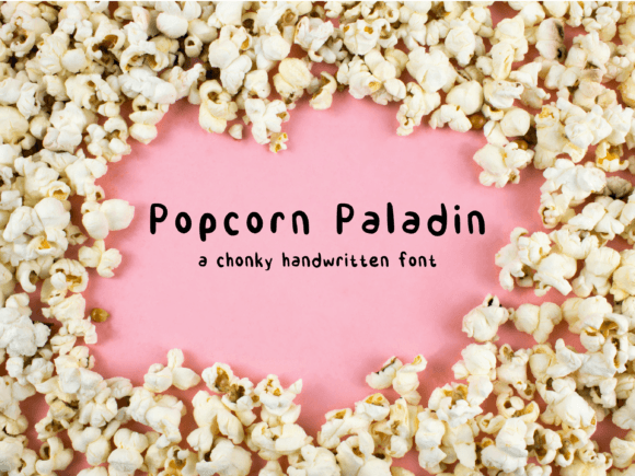 Popcorn Paladin Font: A Chonky Typeface for Makers
