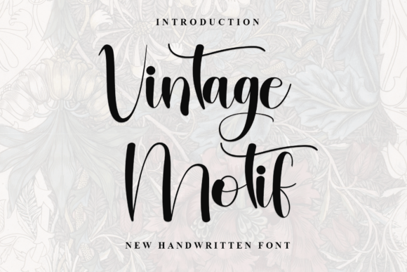 Vintage Motif: A Charming Handwritten Font